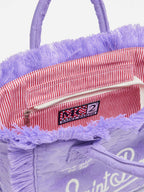 Borsa Colette in spugna lilla con stelle in rilievo