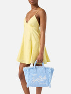 Borsa Colette in tessuto effetto spugna con conchiglie in rilievo