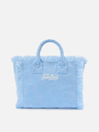 Borsa Colette in tessuto effetto spugna con conchiglie in rilievo