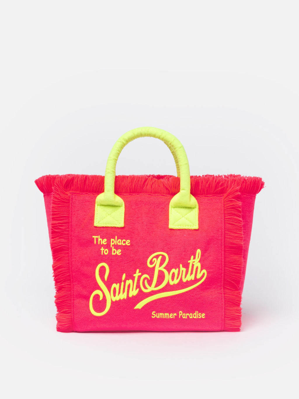 Borsa Colette Sponge goffrata rosa fluo in tessuto effetto spugna