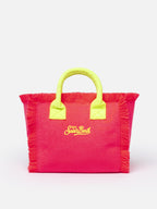 Borsa Colette in spugna fucsia con logo Saint Barth