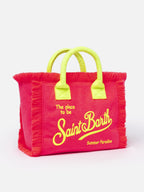 Borsa Colette Sponge goffrata rosa fluo in tessuto effetto spugna