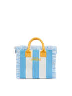 Borsa Colette in spugna azzurra con stampa a righe azzurre