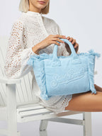 Borsa Colette in spugna azzurra con rilievo