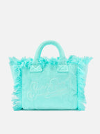 Borsa Colette in tessuto effetto spugna verde acqua tinta unita