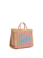 Borsa Colette effetto paglia con stampa a righe