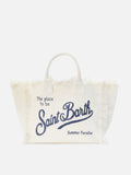 Borsa Colette in lino bianco tinta unita
