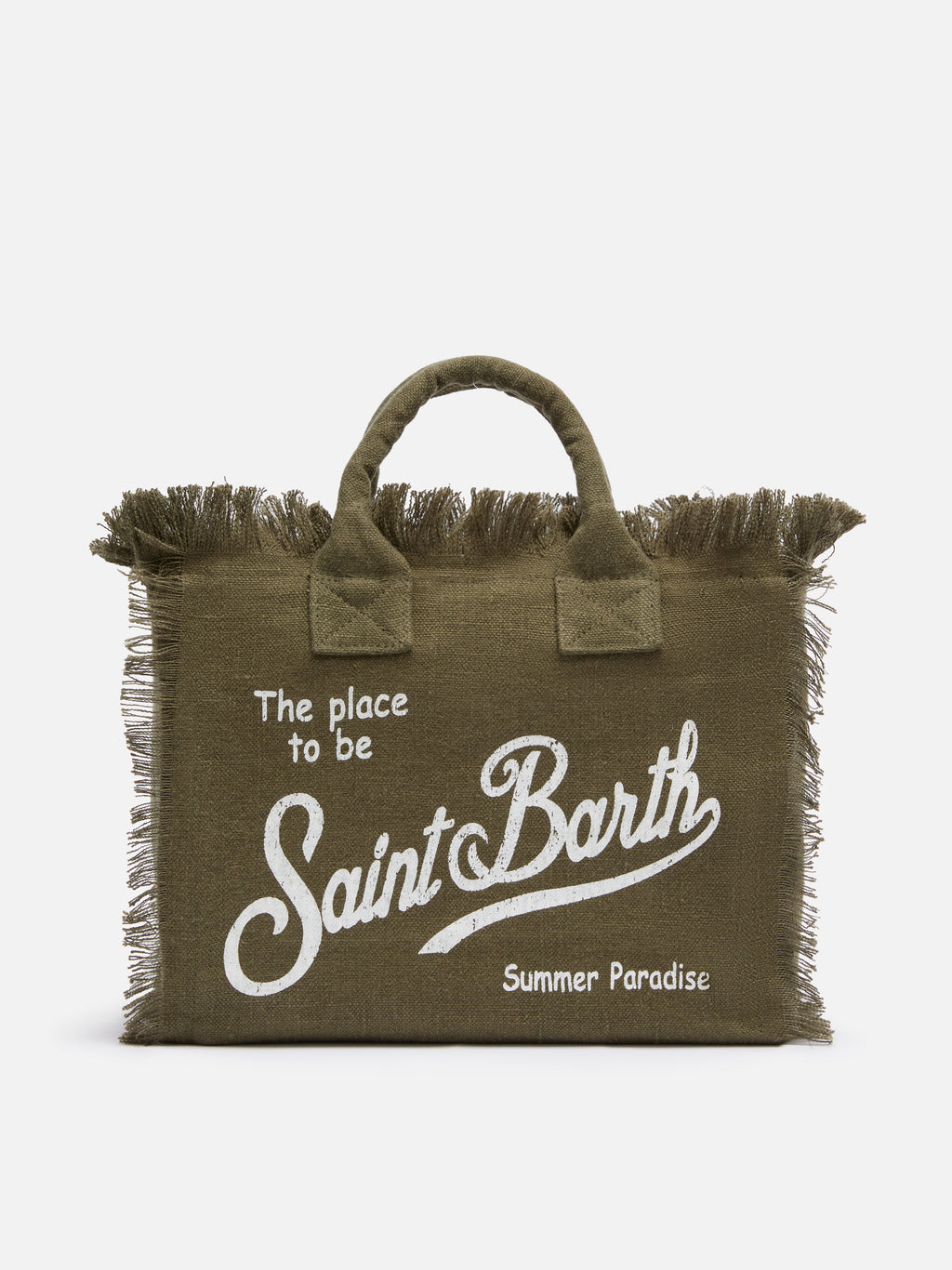 Borsa Colette in 100% LINO verde militare