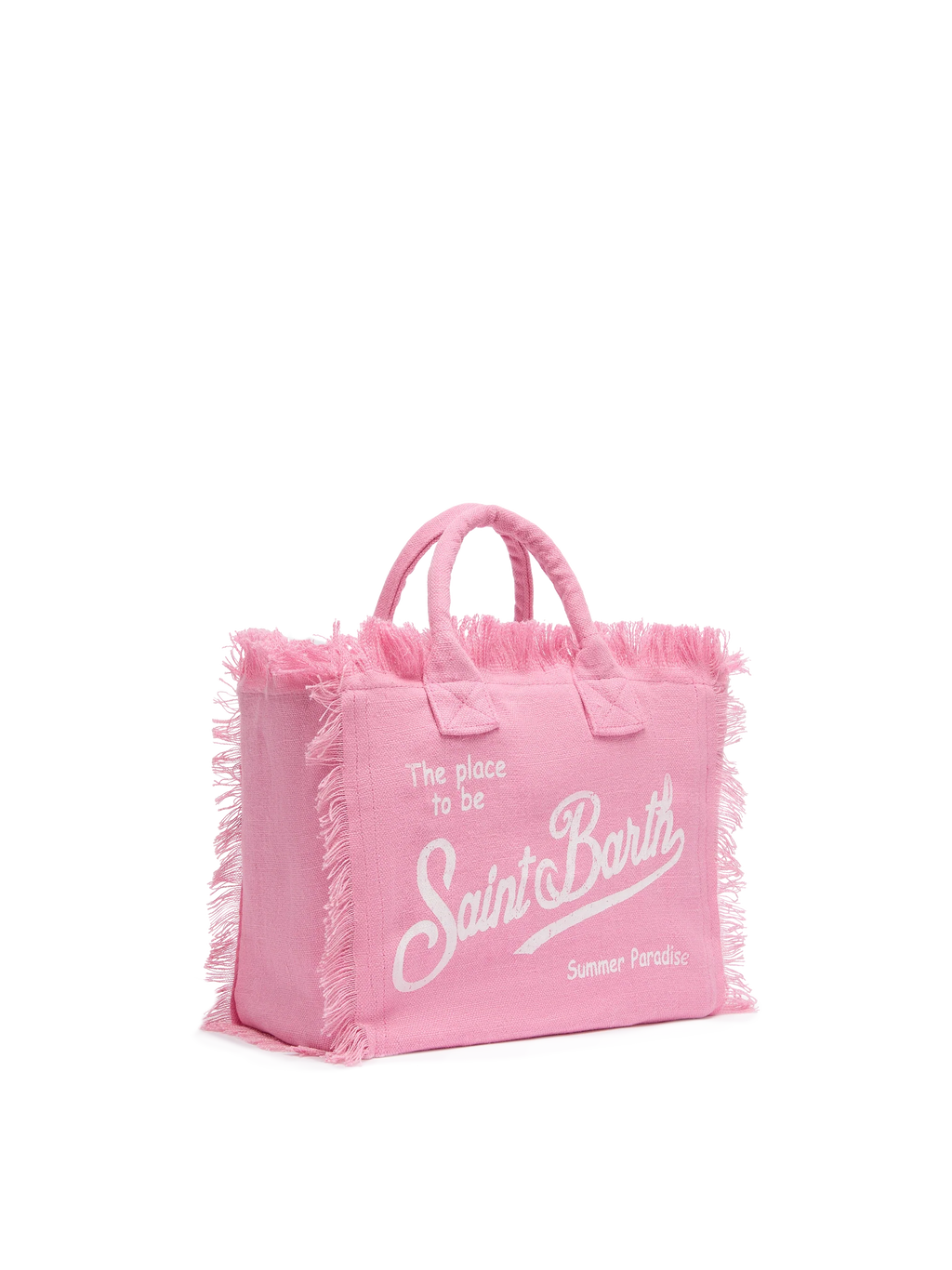Borsa Colette in lino rosa tinta unita