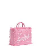 Borsa Colette in lino rosa tinta unita