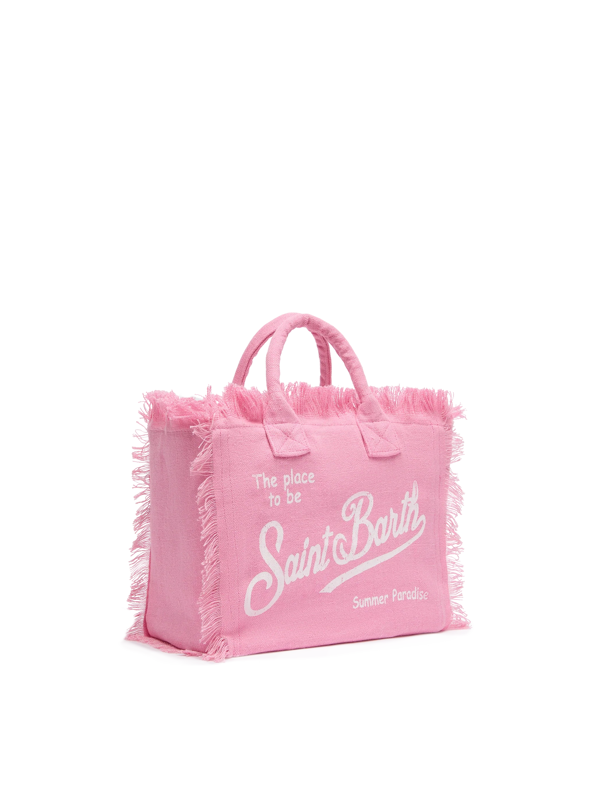 Borsa Colette in lino rosa tinta unita