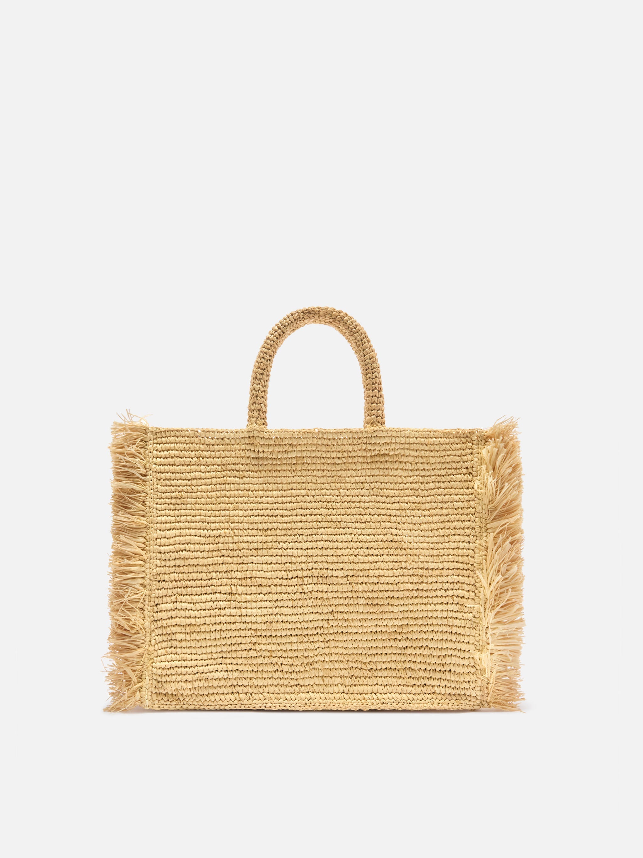 Borsa Colette in raffia con frange laterali