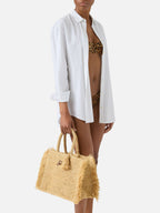 Borsa Colette in raffia con frange laterali