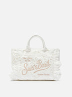 Borsa Colette Volant in cotone sangallo bianco