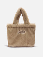 Borsa a mano Colette Soft in faux fur beige