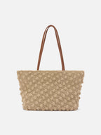 Borsa Tote Crochet medium con logo ricamato