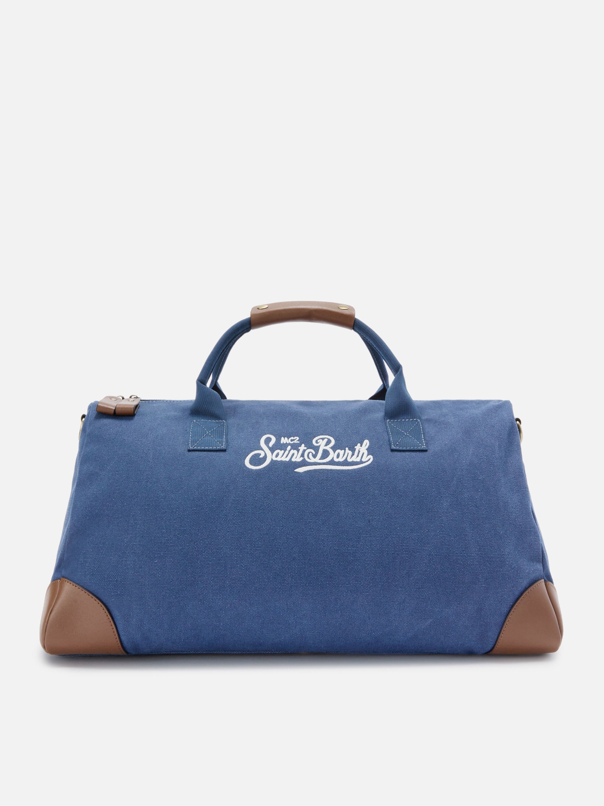 Borsone Daily in misto cotone navy con logo ricamato