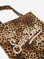 Borsa Essential in cotone animalier con logo Saint Barth