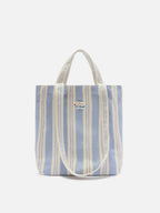 Borsa tote Essential Beach in cotone a righe azzurro e bianche