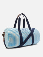 Borsone Round Jetleg in lino a righe blu e bianche