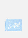 Parisienne Sponge pouch con motivo conchiglie in rilievo e trcolla removibile