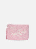 Parisienne Sponge pouch con motivo leopardato in rilievo e trcolla removibile