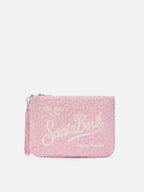 Parisienne Sponge pouch con motivo leopardato in rilievo e trcolla removibile