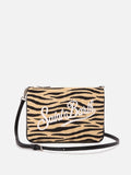 Parisienne pouch con fantasia zebrata ricamata e tracolla removibile