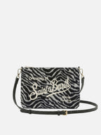 Borsa crossbody Parisienne Felt in misto lana zebrata