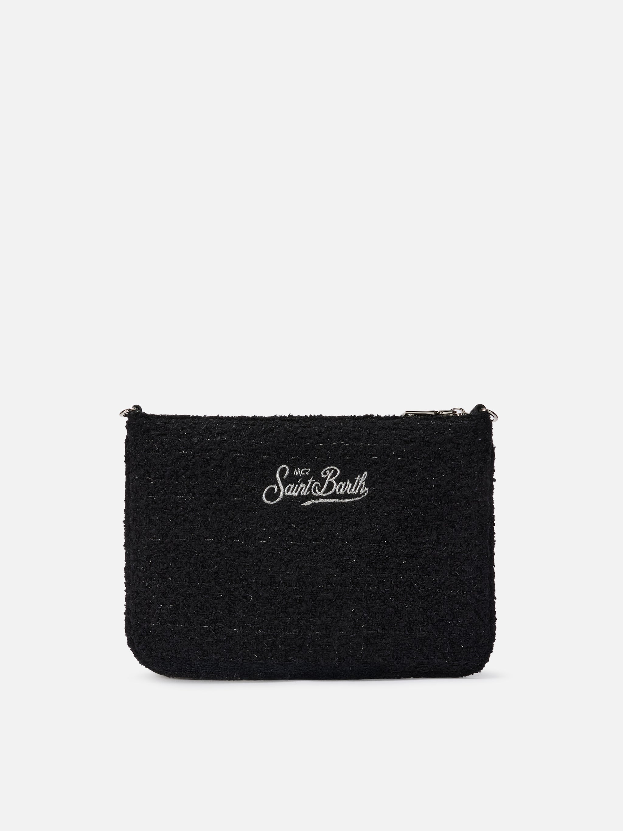 Borsa crossbody Parisienne Tweed nera