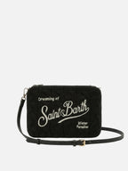 Borsa crossbody Parisienne Wool Braid in misto lana a trecce nera