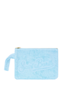 Pochette Pareasy azzurra con logo Saint Barth in jacquard