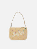 Mini Parisienne pouch con manico a spalla removibile e strass multicolor