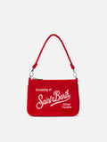 Borsetta a spalla Parisienne Mini Velvet rossa