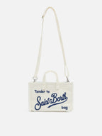 Phone Bag in cotone a nido d'ape beige