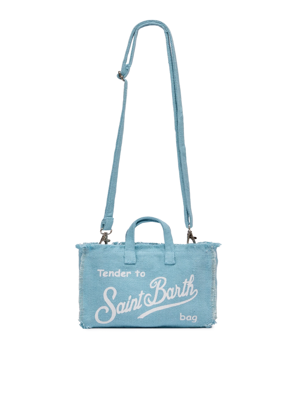 Phone Bag in lino azzurro