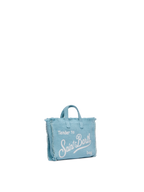 Phone Bag in lino azzurro