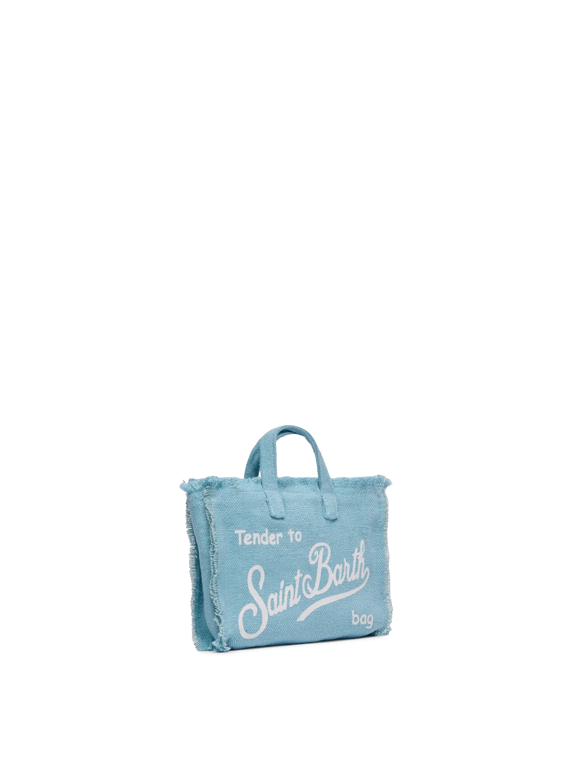 Phone Bag in lino azzurro