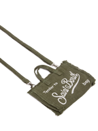 Phone Bag in lino verde militare