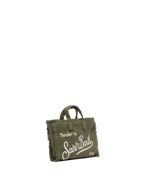 Phone Bag in lino verde militare