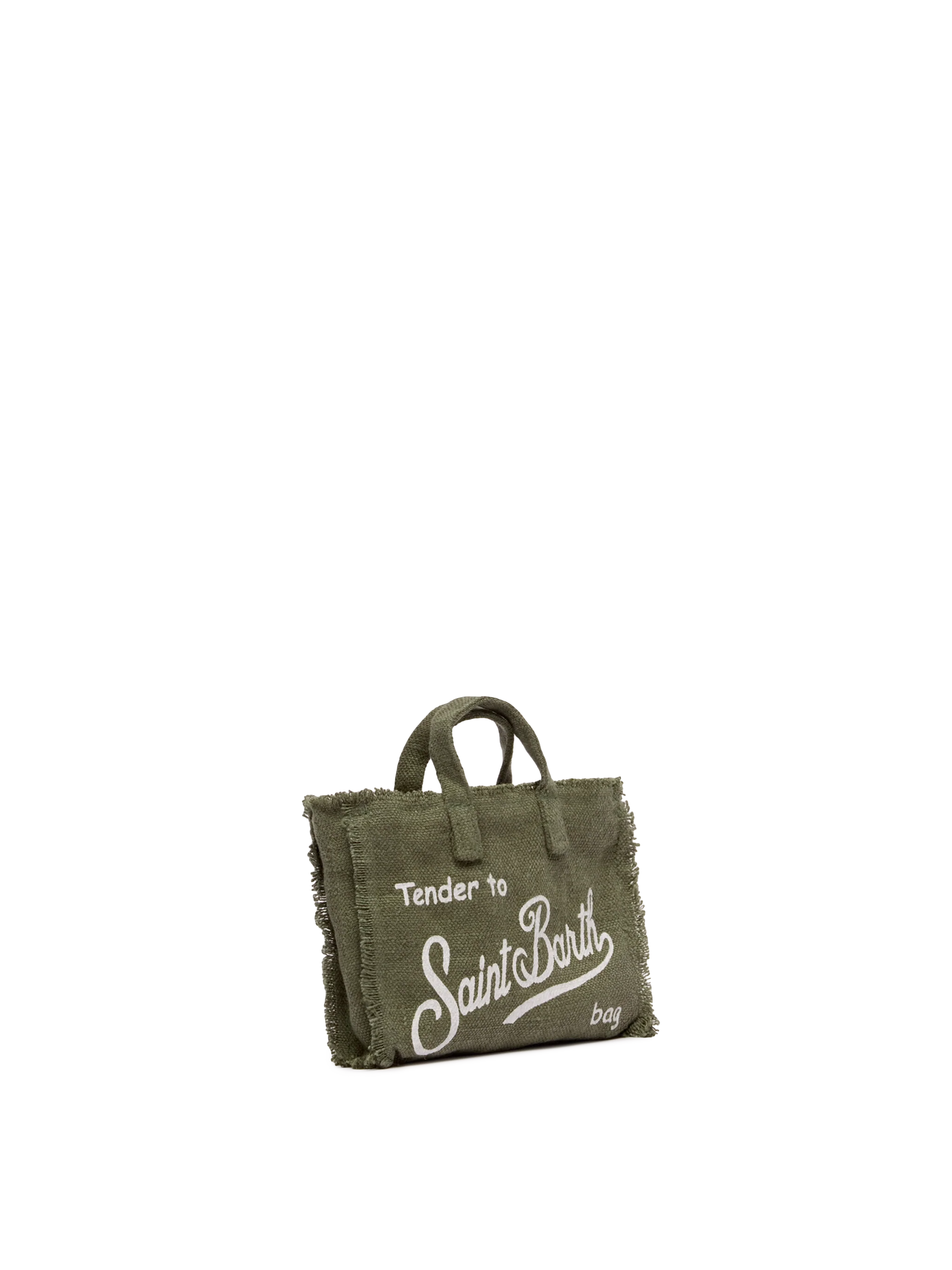 Phone Bag in lino verde militare