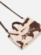 Mini borsa porta telefono Phone Bag Teddy in sherpa muccato
