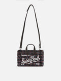 Mini borsa porta telefono Phone Bag Tweed lurex nero