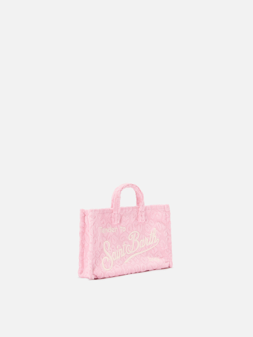 Borsa Phone micro effetto spugna con fantasia leopardata in rilievo