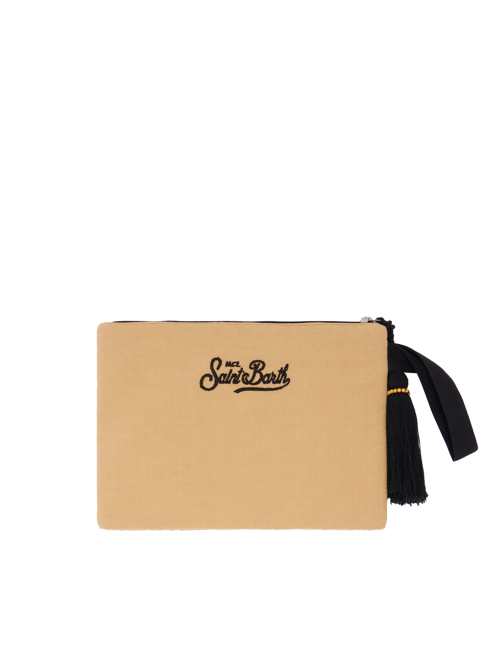 Pouch Pearl con fantasia leopardata in perline