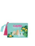 Pearl Pouch con design cartolina Capri  in perline