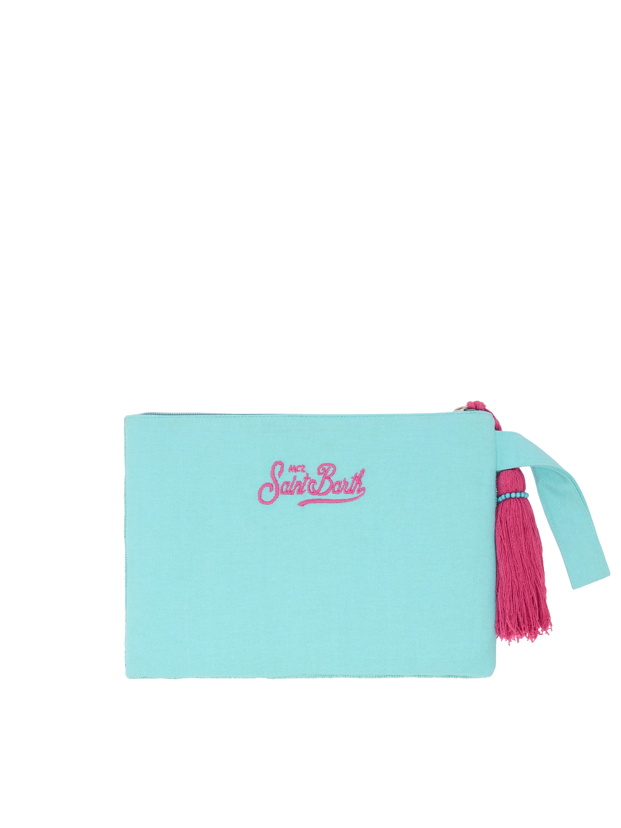 Pearl Pouch con design cartolina Capri  in perline