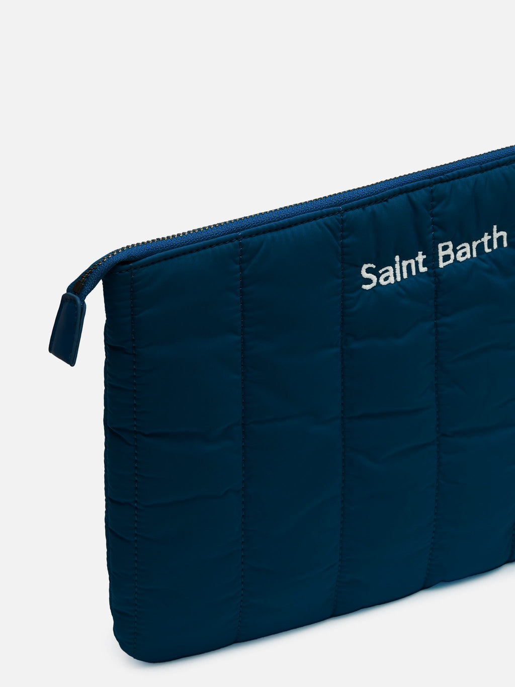 Pochette imbottita trapuntata blu navy