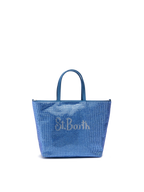 Strass Mini Bag con strass blu avio