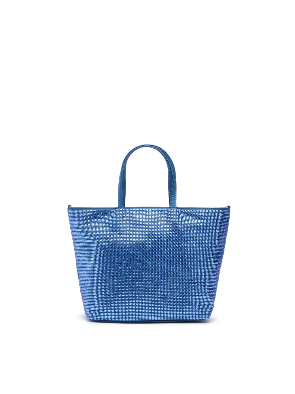 Strass Mini Bag con strass blu avio